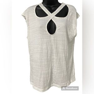 New Max Studio Women's Sleeveless Keyhole Cutout Top Size XL